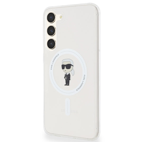 Karl Lagerfeld MagSafe dėklas Samsung Galaxy S24+ – skaidrus