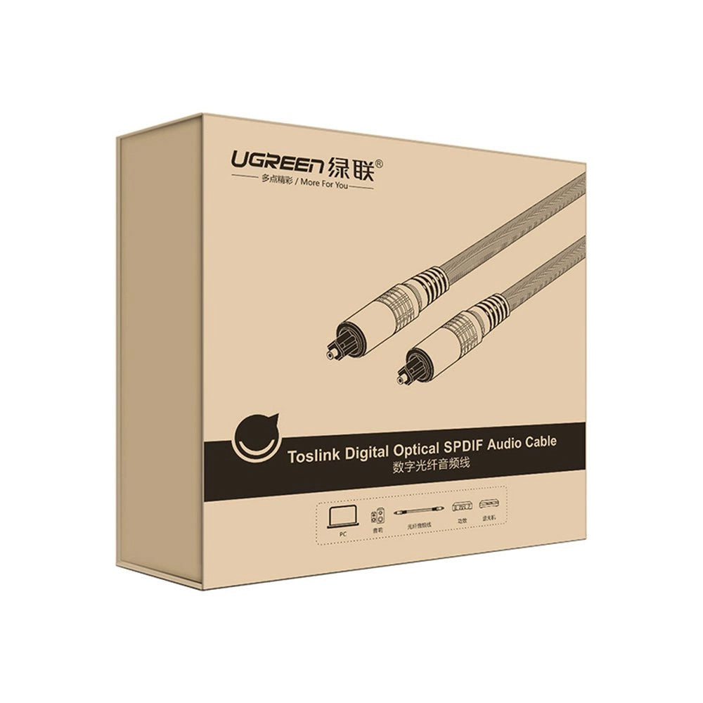Ugreen AV108 10540 optinis Toslink/SPDIF kabelis 2m - pilkas -- Audio Cables