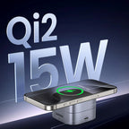 Ugreen W702 3in1 indukcinis įkroviklis su MagSafe / Qi2 ir USB-C jungtimi telefonui / ausinėms - juodas -- Cell phone...