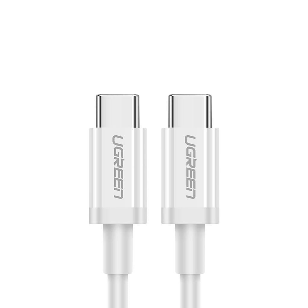 Ugreen US264 60518 USB-C / USB-C PD QC AFC laidas 1 m - baltas -- Cell phone cables