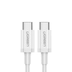 Ugreen US264 60518 USB-C / USB-C PD QC AFC laidas 1 m - baltas -- Cell phone cables