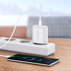 Ugreen US264 60518 USB-C / USB-C PD QC AFC laidas 1 m - baltas -- Cell phone cables