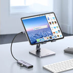 HUB Ugreen CM511 15597 5in1 USB-C - USB-C PD / HDMI / 3x USB-A 3.0 - pilkas -- USB Hubs