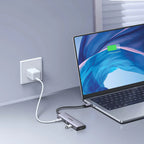 HUB Ugreen CM511 15597 5in1 USB-C - USB-C PD / HDMI / 3x USB-A 3.0 - pilkas -- USB Hubs