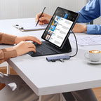 HUB Ugreen CM511 20956A 6in1 USB-C - HDMI / 3x USB-A 3.0 / SD/TF kortelių skaitytuvas - pilkas -- USB Hubs