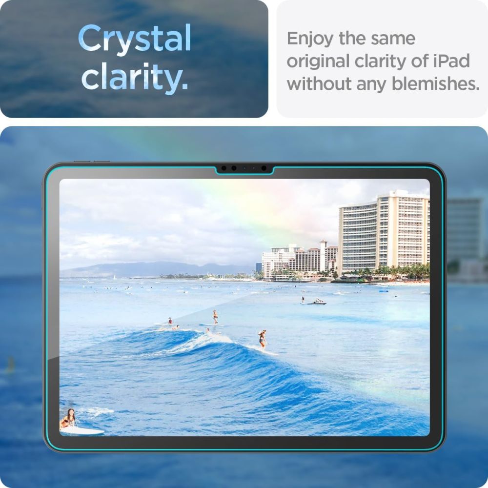 Spigen Glas.tR EZ Fit grūdintas stiklas, skirtas iPad Air 11" (2024/2025/2026)