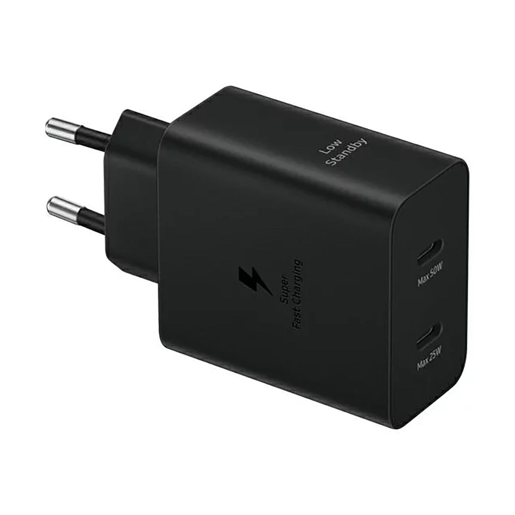Samsung Power Adapter Duo EP-T5020XBEGEU tinklo įkroviklis 2x USB-C 50W - juodas