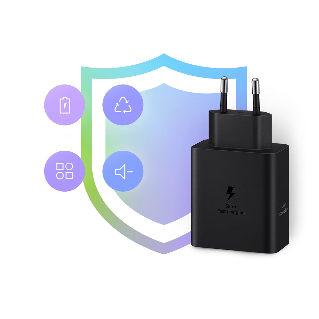Samsung Power Adapter Duo EP-T5020XBEGEU tinklo įkroviklis 2x USB-C 50W - juodas
