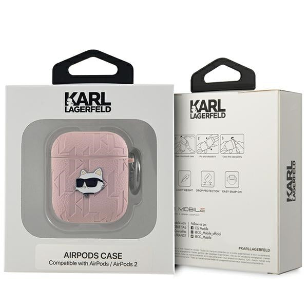 Karl Lagerfeld dėklas AirPods 1/2 – rožinis