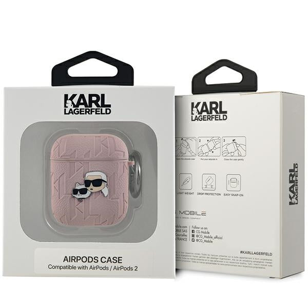Karl Lagerfeld dėklas AirPods 1/2 – rožinis