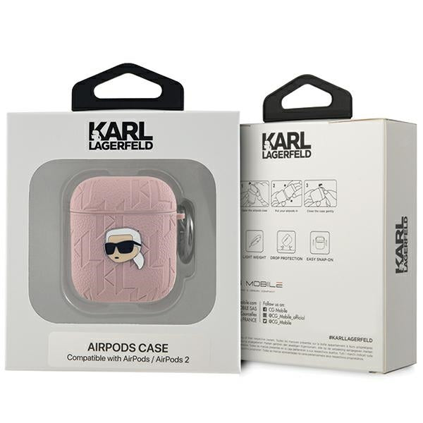 Karl Lagerfeld dėklas AirPods 1/2 – rožinis