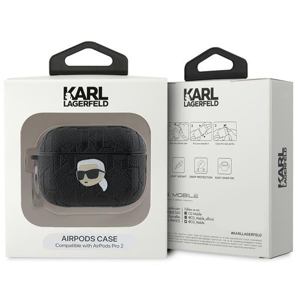 Karl Lagerfeld dėklas AirPods Pro 2 – juodas