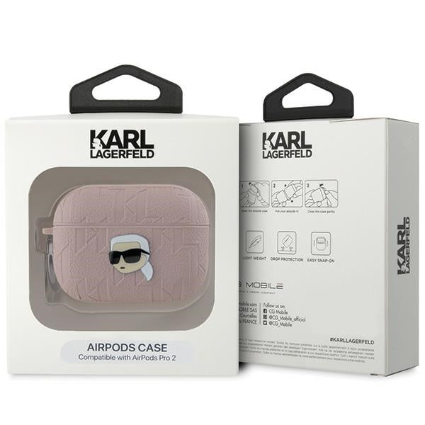 Karl Lagerfeld dėklas AirPods Pro 2 – rožinis