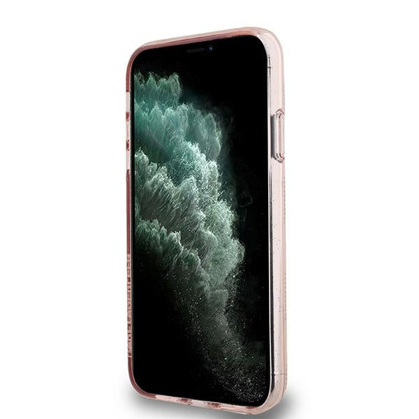 Karl Lagerfeld IML Choupette Head & Monogram dėklas, skirtas iPhone 11 / Xr - rožinis -- iPhone 11 / iPhone XR