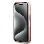 Karl Lagerfeld IML Choupette Head & Monogram dėklas, skirtas iPhone 15 Pro Max - rožinis