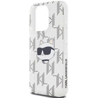 Karl Lagerfeld IML Choupette Head & Monogram dėklas, skirtas iPhone 15 Pro Max - skaidrus