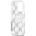 Karl Lagerfeld IML Choupette Head & Monogram dėklas, skirtas iPhone 15 Pro Max - skaidrus