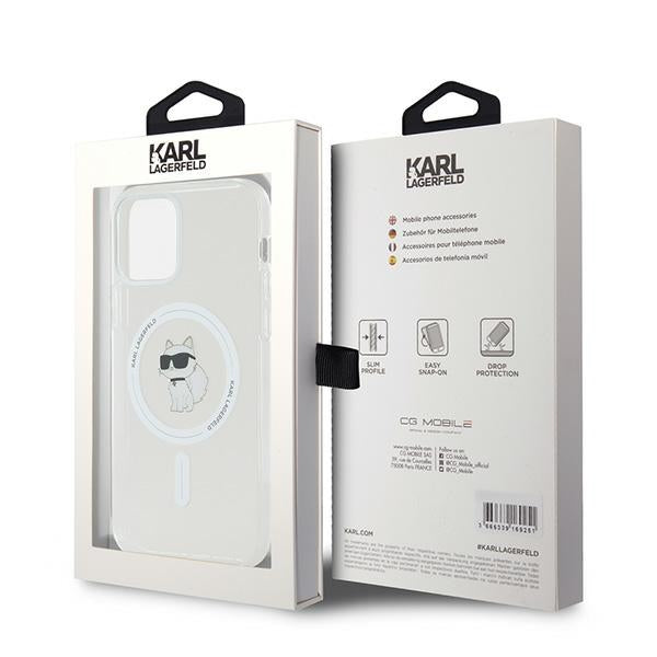 Karl Lagerfeld IML Choupette MagSafe dėklas iPhone 12 / 12 Pro - skaidrus -- iPhone 12