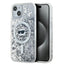 Karl Lagerfeld Liquid Glitter Choupette Head MagSafe dėklas iPhone 13 - skaidrus