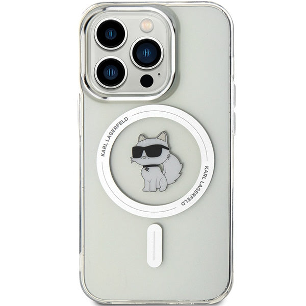 Karl Lagerfeld IML Choupette MagSafe dėklas iPhone 14 Pro - skaidrus