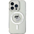 Karl Lagerfeld IML Choupette MagSafe dėklas iPhone 14 Pro - skaidrus