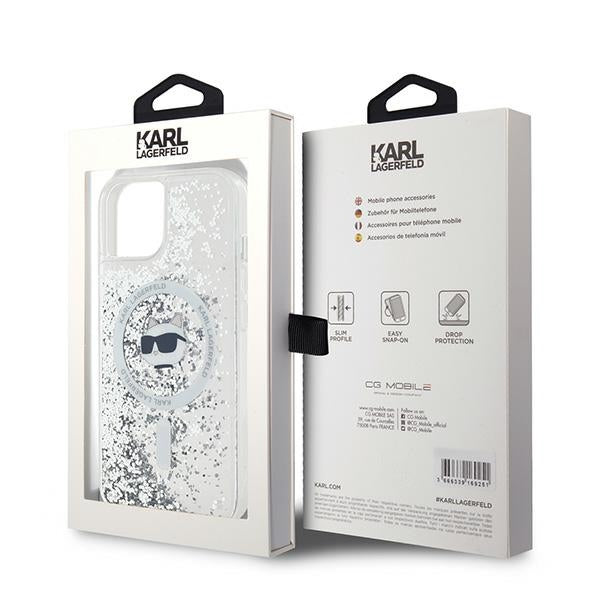 Karl Lagerfeld MagSafe dėklas iPhone 14/15/13 – skaidrus