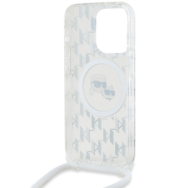 Karl Lagerfeld MagSafe dėklas iPhone 15 Pro – skaidrus