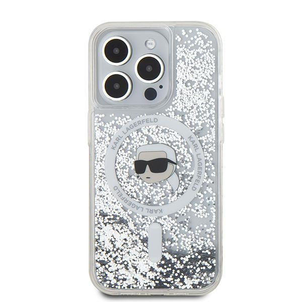 Karl Lagerfeld MagSafe dėklas iPhone 15 Pro – skaidrus