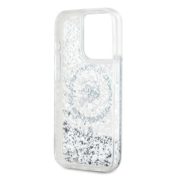 Karl Lagerfeld MagSafe dėklas iPhone 15 Pro – skaidrus