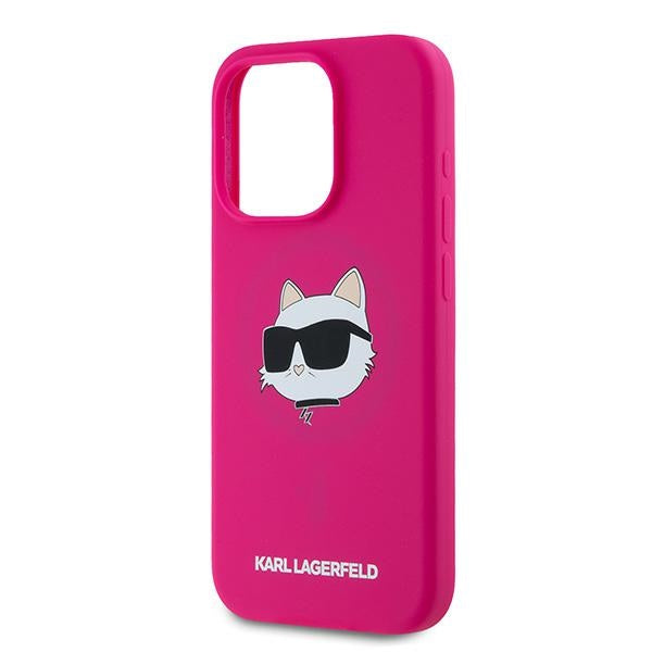 Karl Lagerfeld MagSafe dėklas iPhone 15 Pro – rožinis