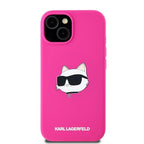 Karl Lagerfeld MagSafe dėklas iPhone 15/14 Plus – rožinis