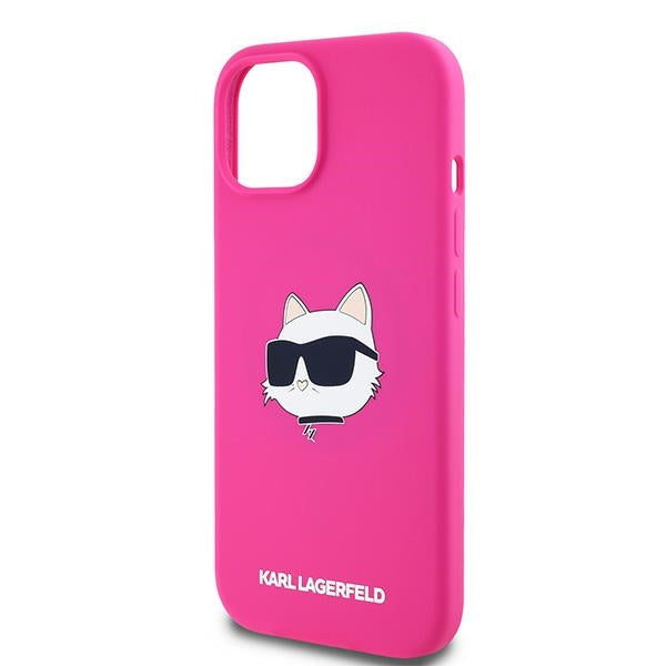 Karl Lagerfeld MagSafe dėklas iPhone 15/14 Plus – rožinis