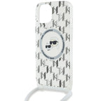 Karl Lagerfeld MagSafe dėklas iPhone 15/14/13 – skaidrus