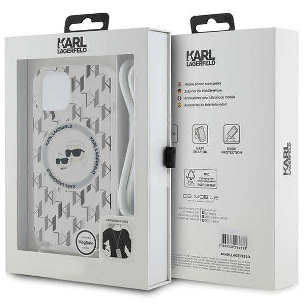 Karl Lagerfeld MagSafe dėklas iPhone 15/14/13 – skaidrus