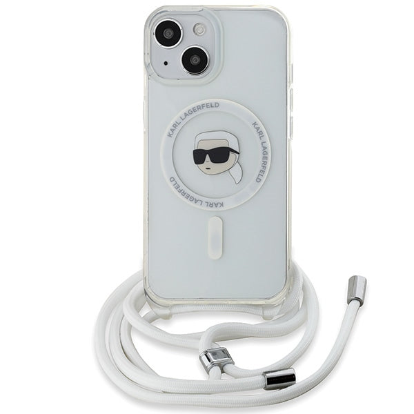 Karl Lagerfeld MagSafe dėklas iPhone 15/14/13 – skaidrus