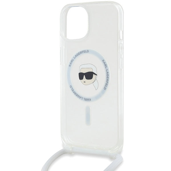 Karl Lagerfeld MagSafe dėklas iPhone 15/14/13 – skaidrus