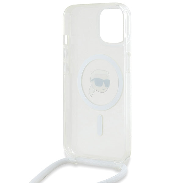 Karl Lagerfeld MagSafe dėklas iPhone 15/14/13 – skaidrus