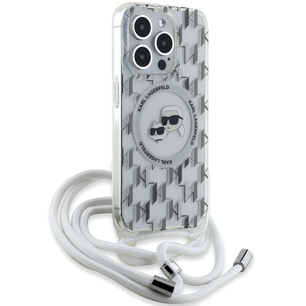 Karl Lagerfeld MagSafe dėklas iPhone 15 Pro Max – skaidrus