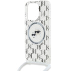Karl Lagerfeld MagSafe dėklas iPhone 15 Pro Max – skaidrus