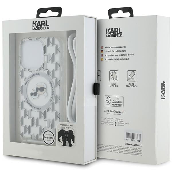 Karl Lagerfeld MagSafe dėklas iPhone 15 Pro Max – skaidrus