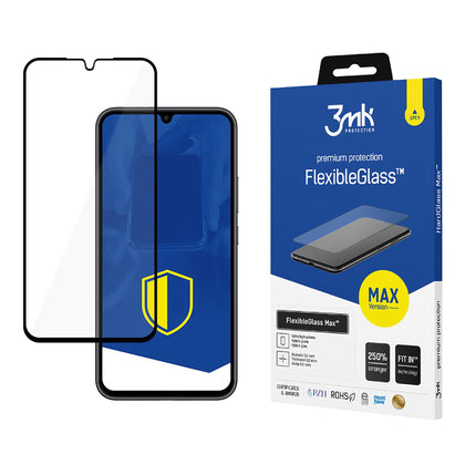 3mk flexibleglass max juoda hybrid glass skirtas Samsung Galaxy A34 5G