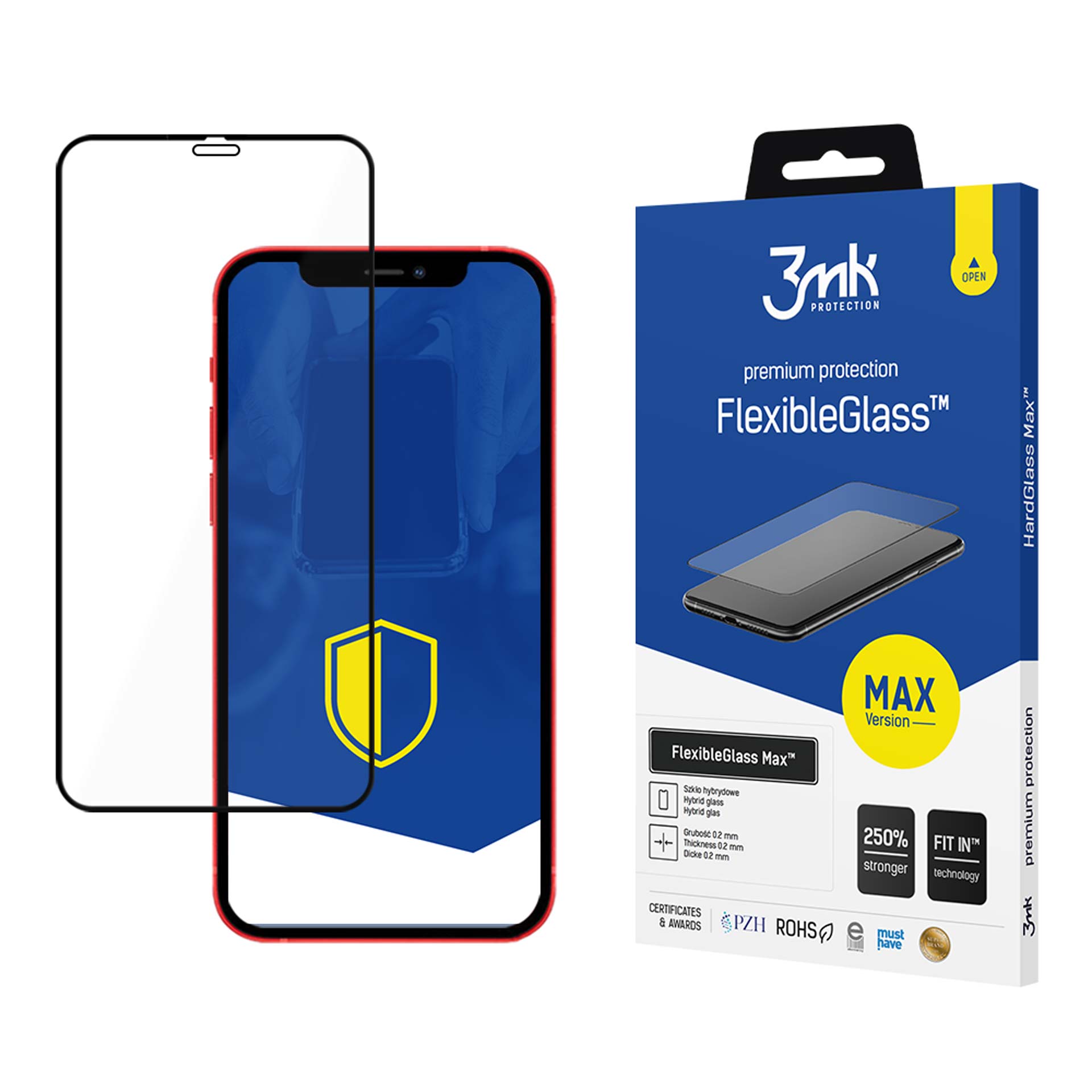 3mk FlexibleGlass Max™ hibridinis stiklas, skirtas iPhone 12 Pro Max -- iPhone 12 Pro Max