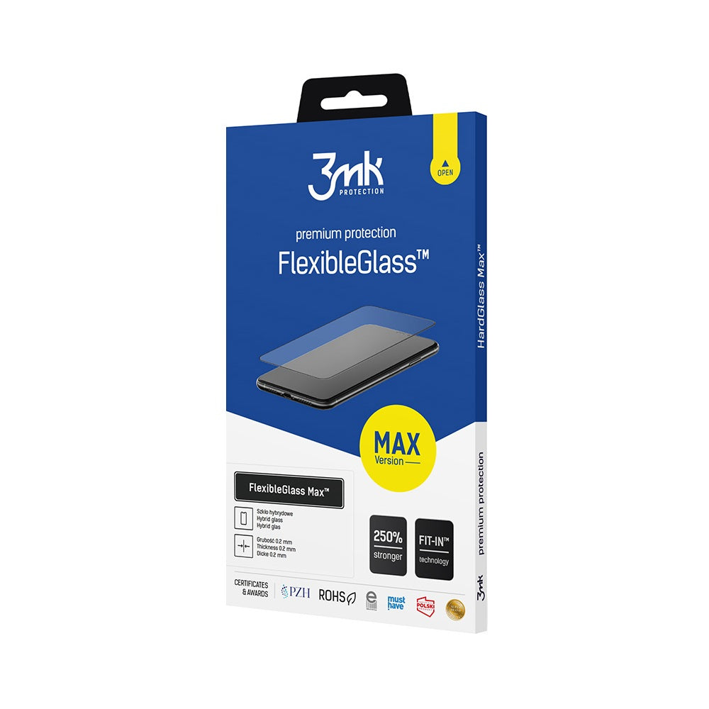3mk FlexibleGlass Max juodas hibridinis stiklas, skirtas iPhone Xs Max / 11 Pro Max -- iPhone XS Max