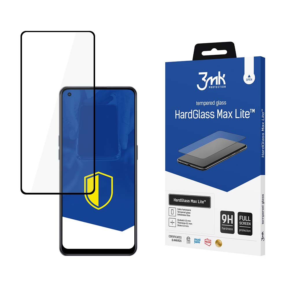 3mk HardGlass Max Lite grūdintas stiklas, skirtas Oppo Reno 7 Lite 5G -- Oppo reno 7 Lite 5G