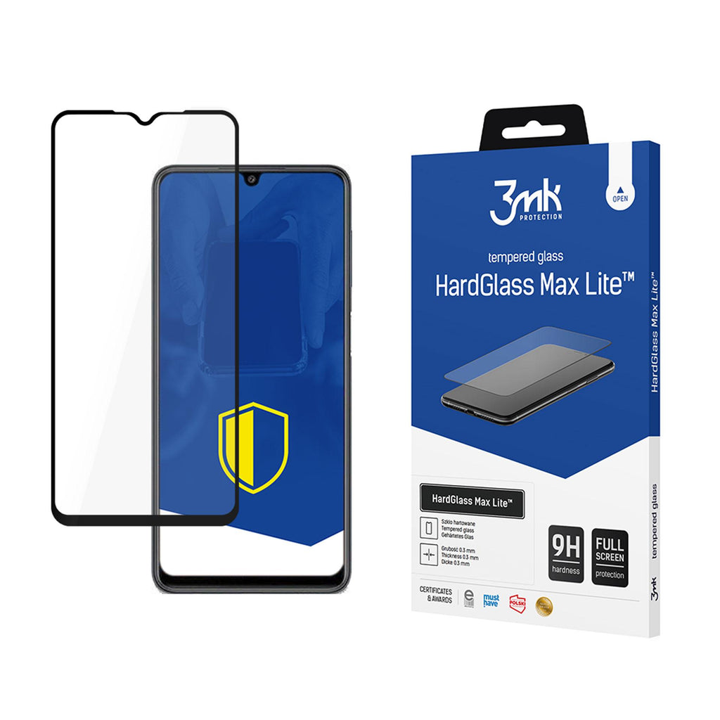 9H 3mk HardGlass Max Lite™ stiklas, skirtas Samsung Galaxy M22 -- Samsung Galaxy M22