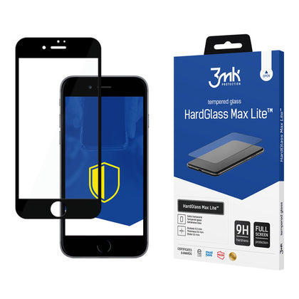 9H 3mk HardGlass Max Lite™ stiklas, skirtas iPhone 7/8 – su juodu rėmeliu -- iPhone 7