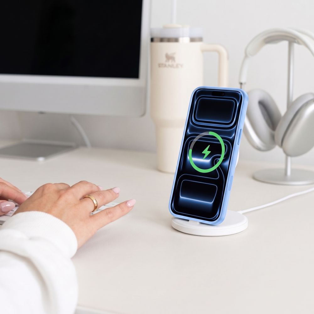 Dėklas Tech-Protect MagPeak MagSafe CC iPhone 17 Pro Max / 18 Pro Max, matinis šviesiai mėlynas -- iPhone 17 Pro Max,...