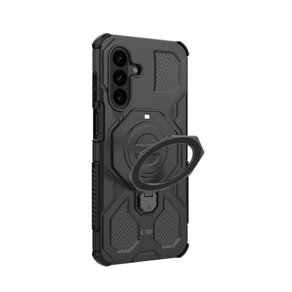 Dėklas Tech-Protect TacticStand MagSafe Galaxy A17 / A18 4G / 5G, matinis juodas -- Galaxy A17, Galaxy A18 4G, Galaxy A18 5G