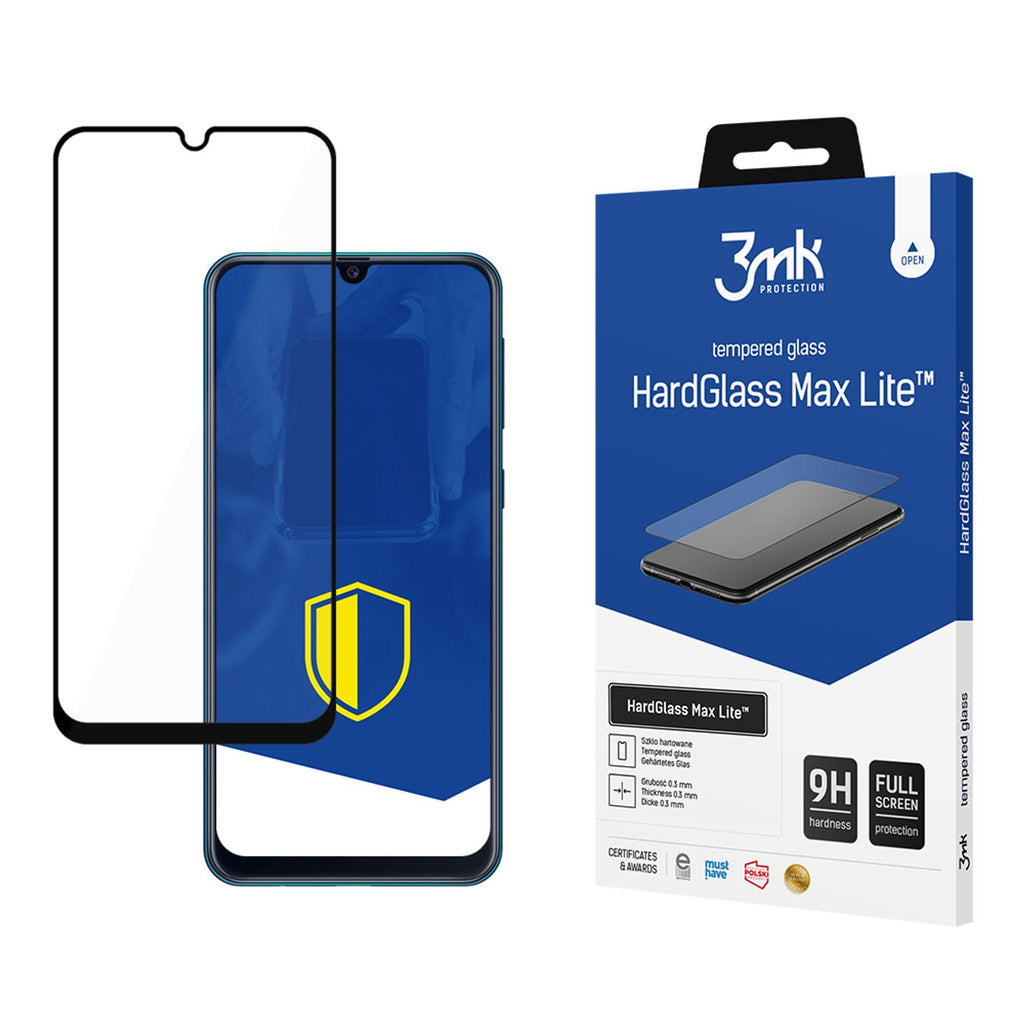 3mk HardGlass Max Lite juodas grūdintas stiklas, skirtas Samsung Galaxy M31 / M31 Prime -- Samsung Galaxy M31