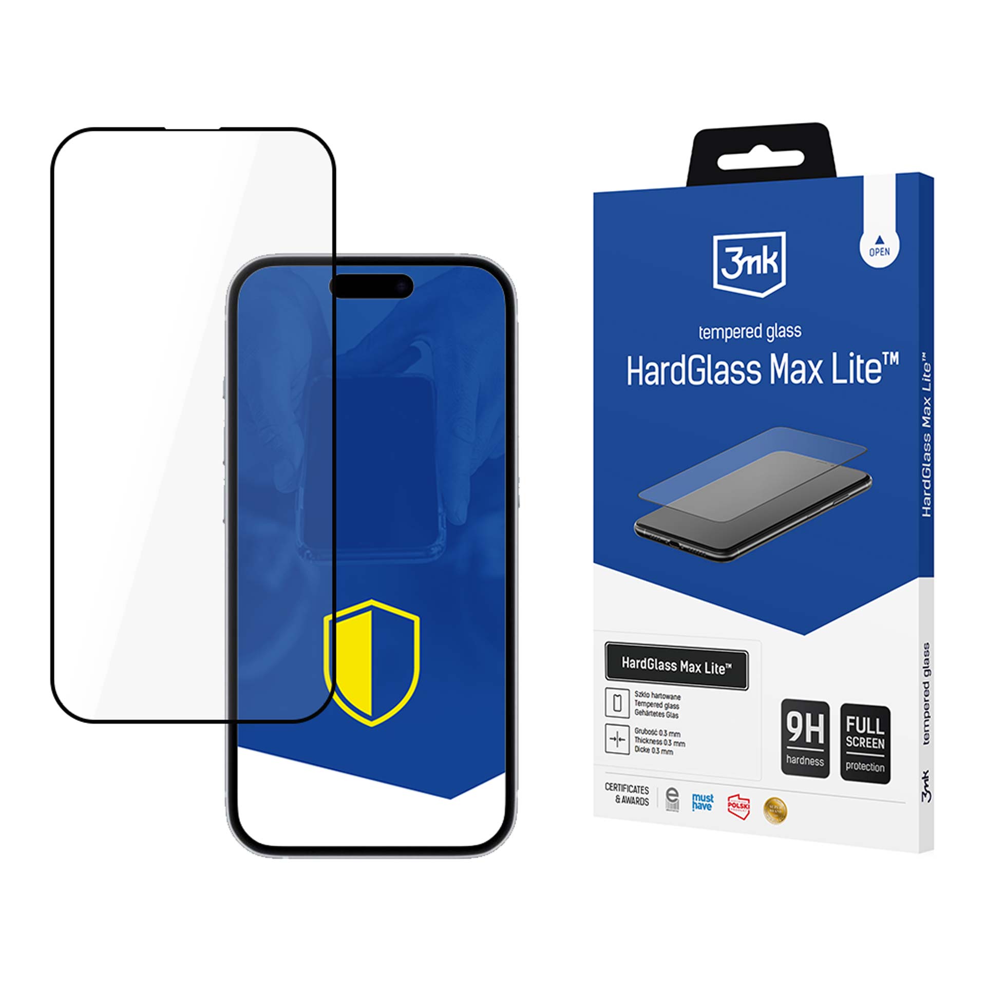 9H 3mk HardGlass Max Lite™ stiklas, skirtas iPhone SE 4 -- Cell phone cases and covers